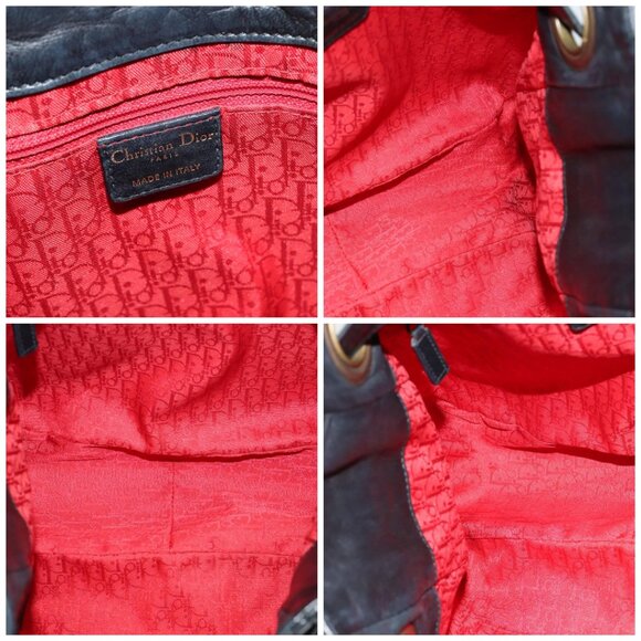 Christian Dior Canage Shoulder Bag Leather Black Gold Auth hk2058 - Picture 15 of 15